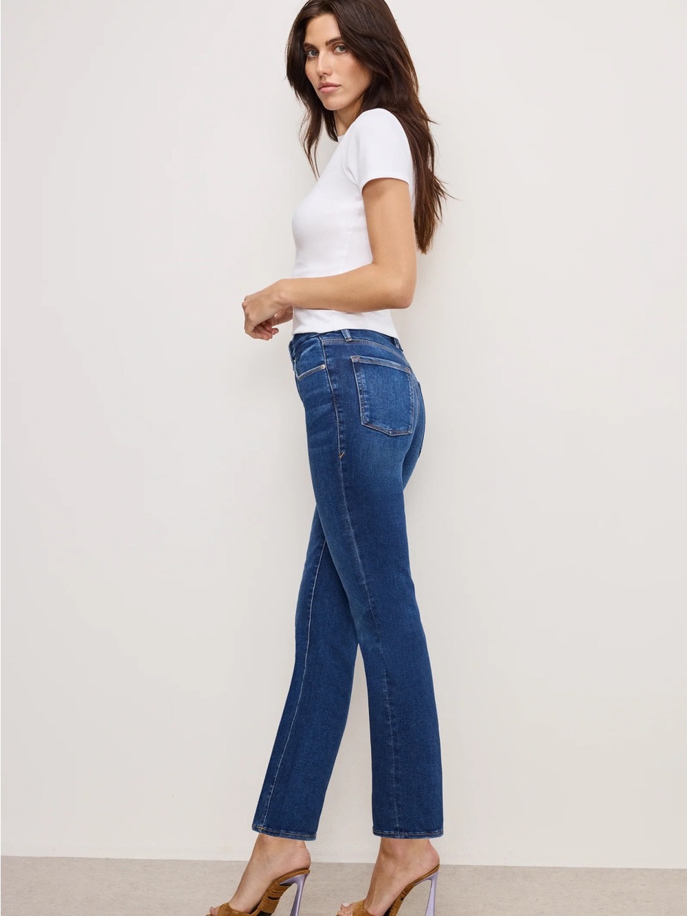Good American Always Fits Good Legs Straight 6-12 Indigo 571